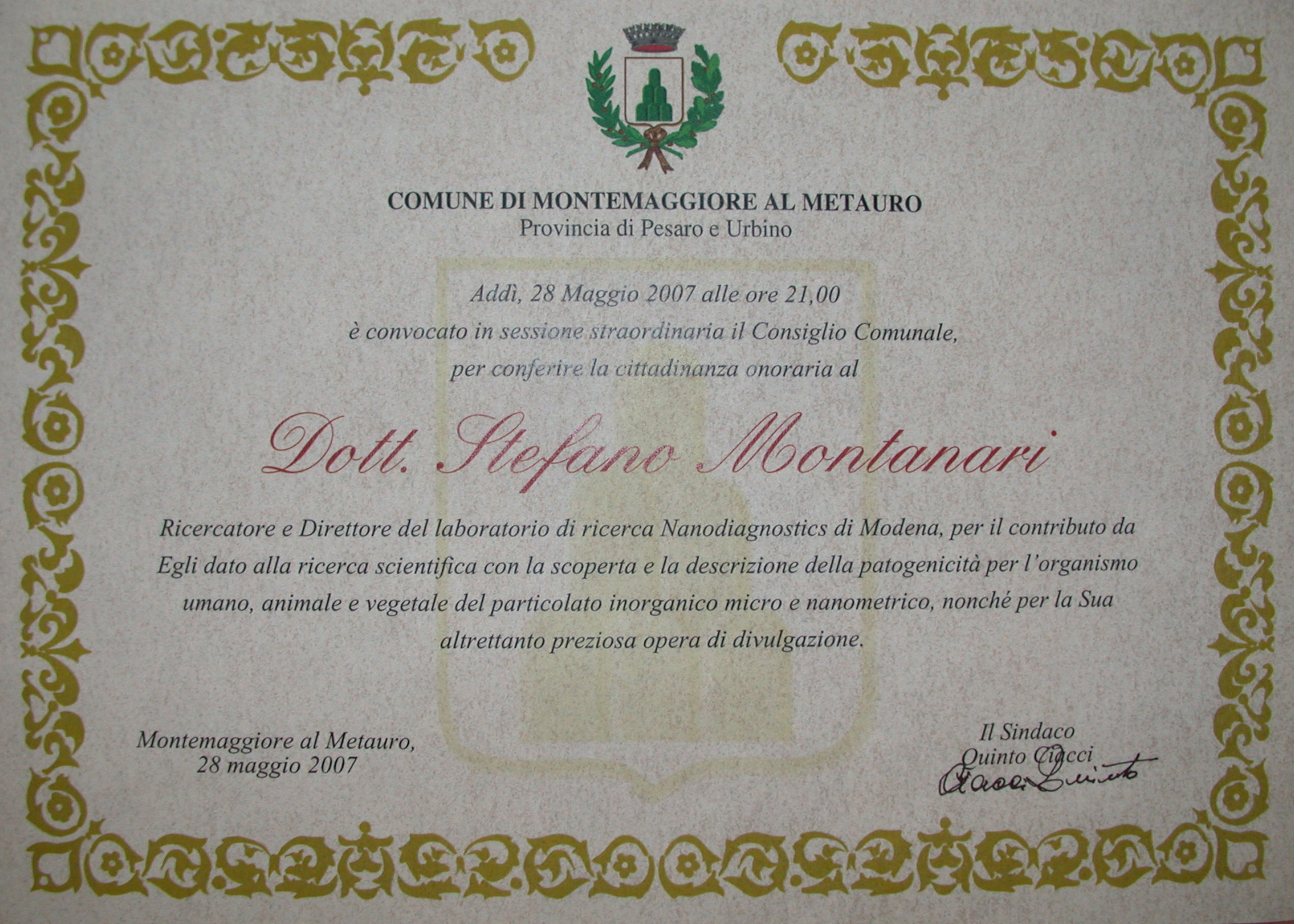 ONORE AL MERITO